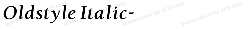 Oldstyle Italic字体转换